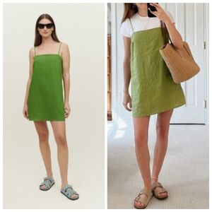 Nwpt reformation Aubree Linen Floaty Mini Dress s (Fits 4/6)